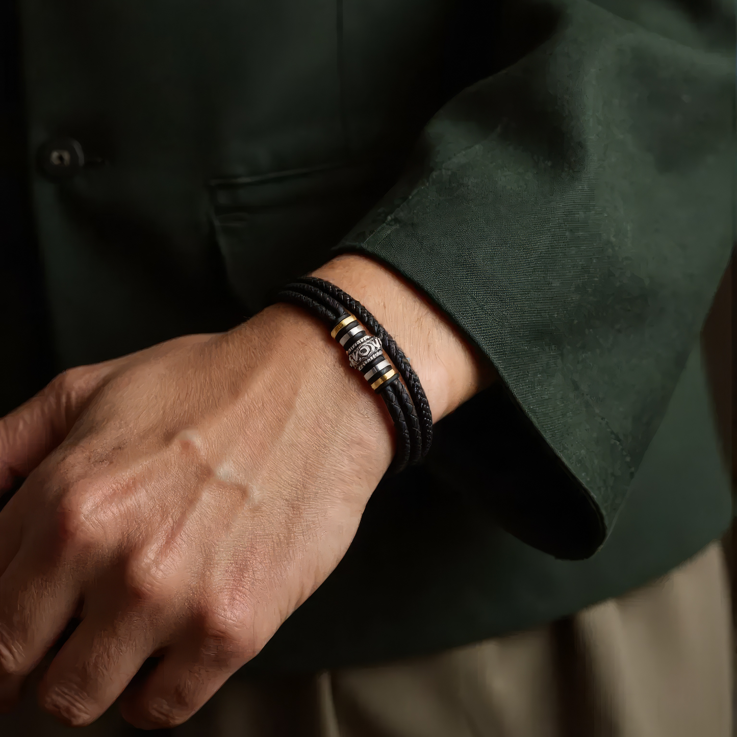 "An meinen Sohn" Herren Lederarmband