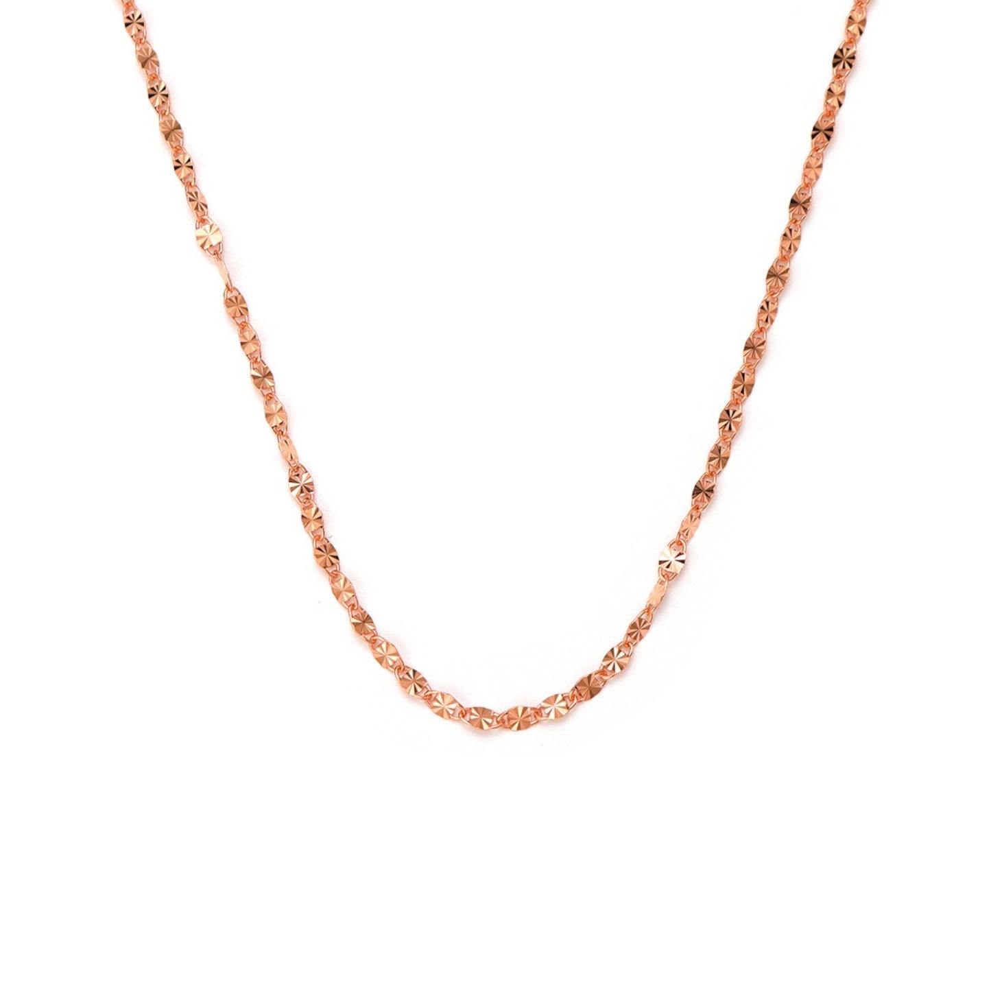 Vielring - Sonnen Plättchen Halskette - 925 Silber - Roségold