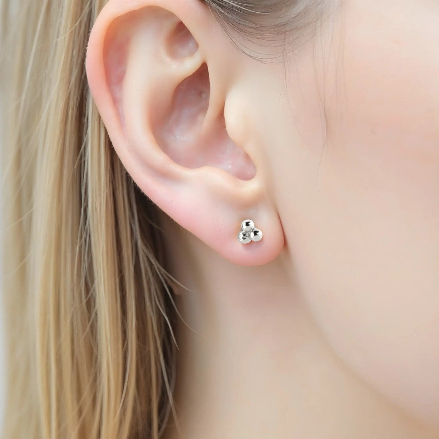 Vielring - Kleine Kreise Ohrstecker - 925 Silber - Gold / Einzeln