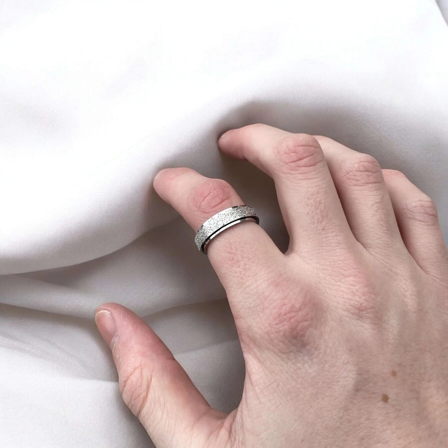 Vielring - Matter Klassischer Drehbarer Ring - Edelstahl - Silber / 16 mm - US 6