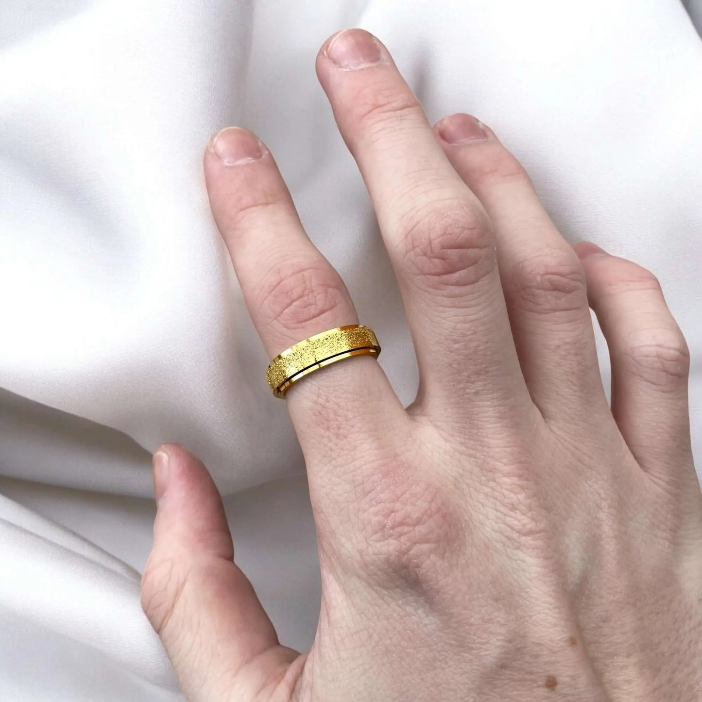 Vielring - Matter Klassischer Drehbarer Ring - Edelstahl - Silber / 16 mm - US 6