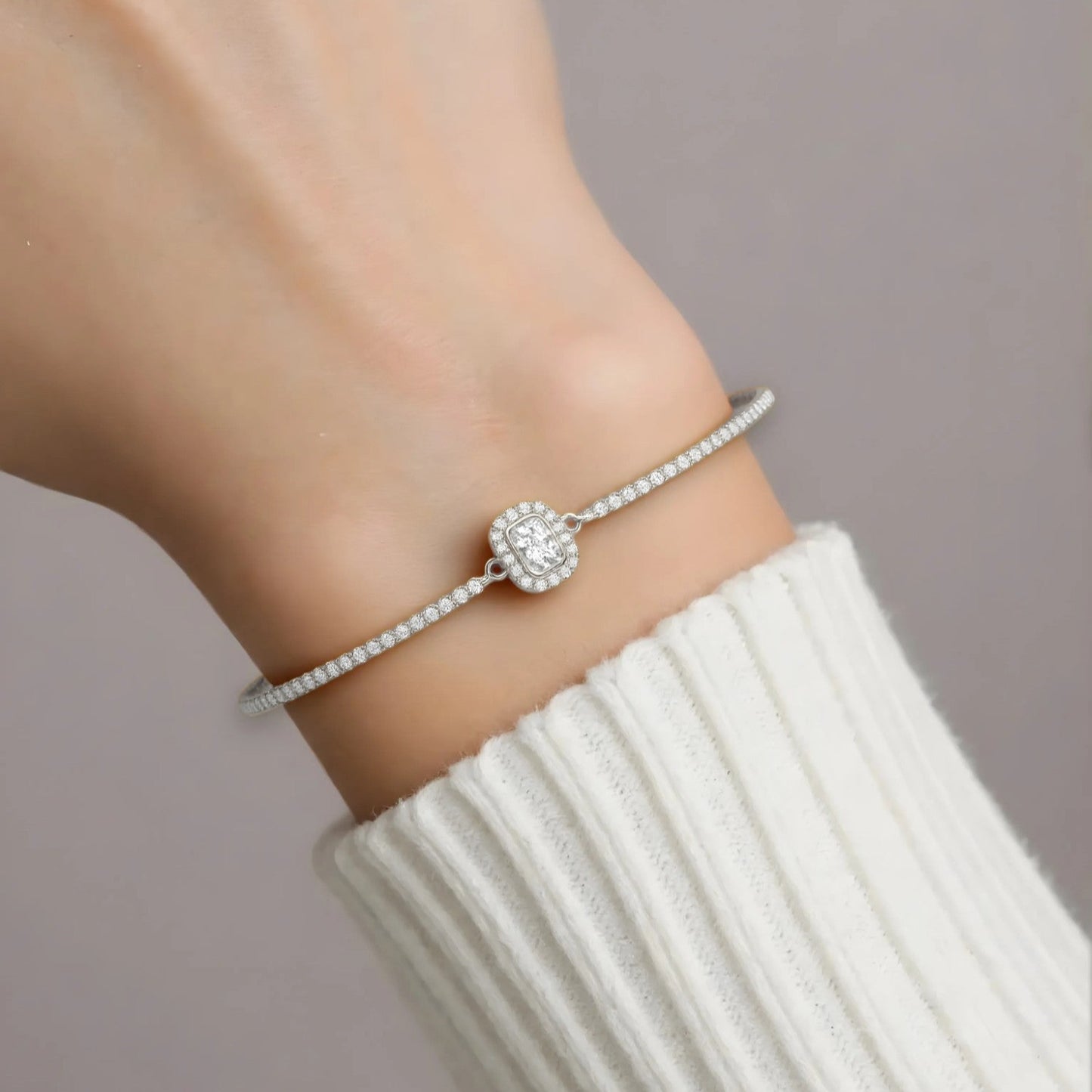 Vielring - Zirkonia Stein Armband - 925 Silber - Gold