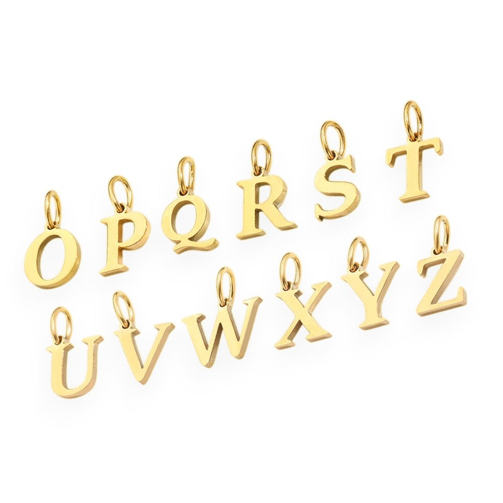 Vielring - Armband-Initial-Anhänger • 925 Sterling Silber #2 - Gold / A