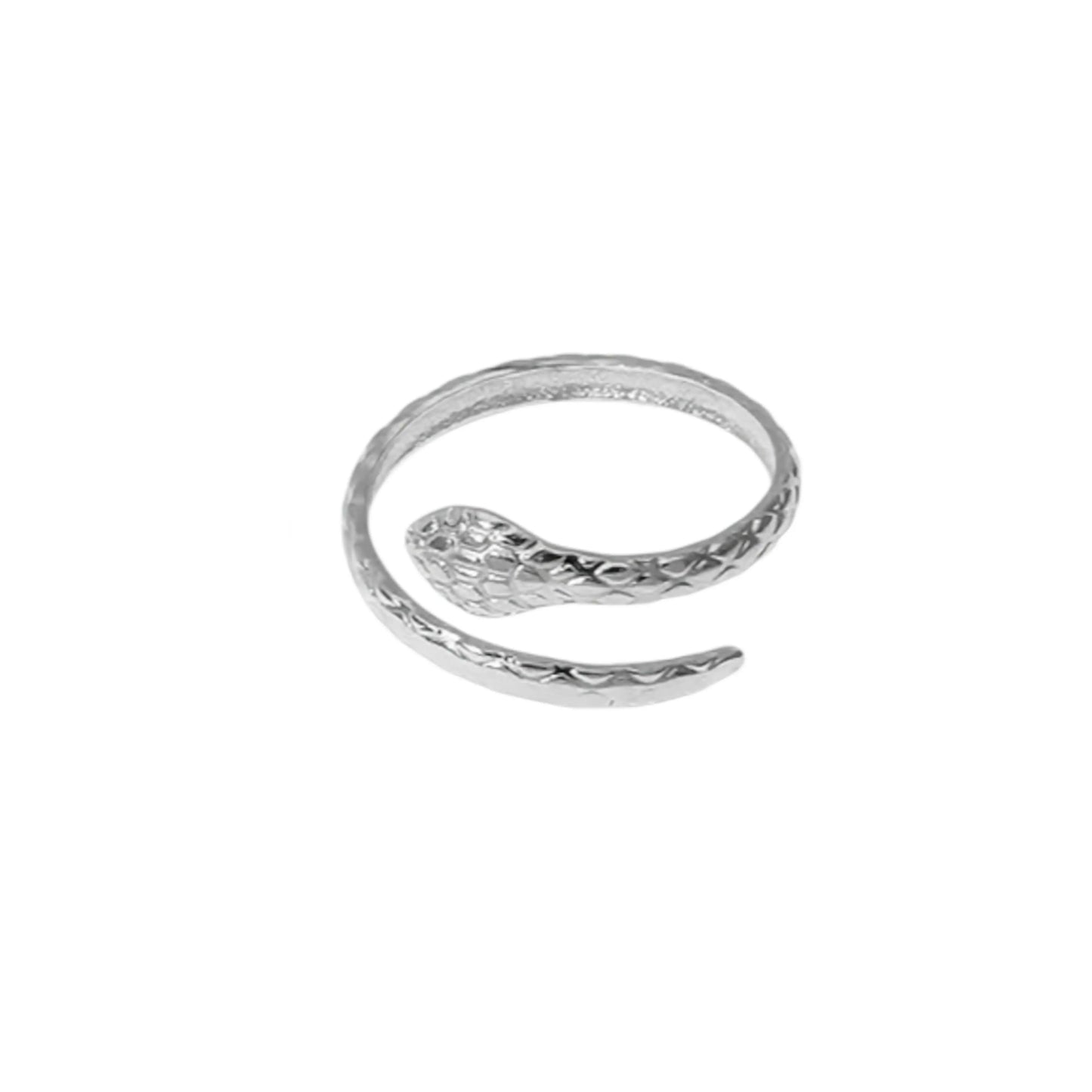 Vielring - Dezenter Schlangenring - Edelstahl - Silber