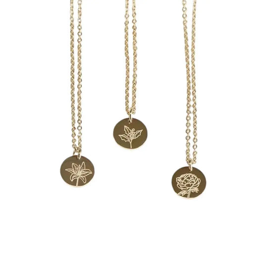 Vielring - Geburtsblumen Halskette Gold - Jan.