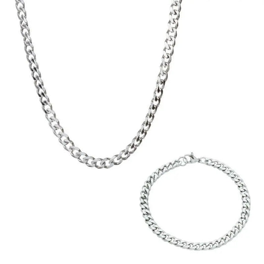 Vielring - Gliederketten Halsketten Set Silber - Edelstahl - 3 mm / 18 cm / 45 cm