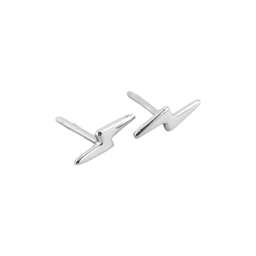 Vielring - Minimalistische Blitz Ohrstecker - 925 Silber - Silber