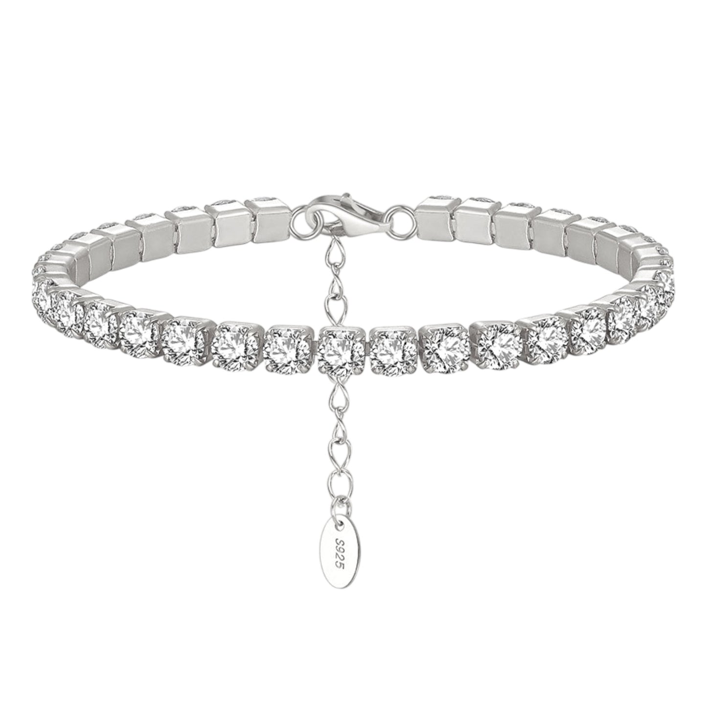 Vielring - Tennis Armband - 925 Silber - Silber / 4 mm