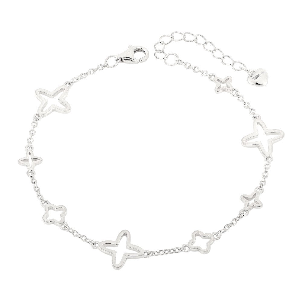 Vielring - Kleeblatt Armband - 925 Silber - Silber