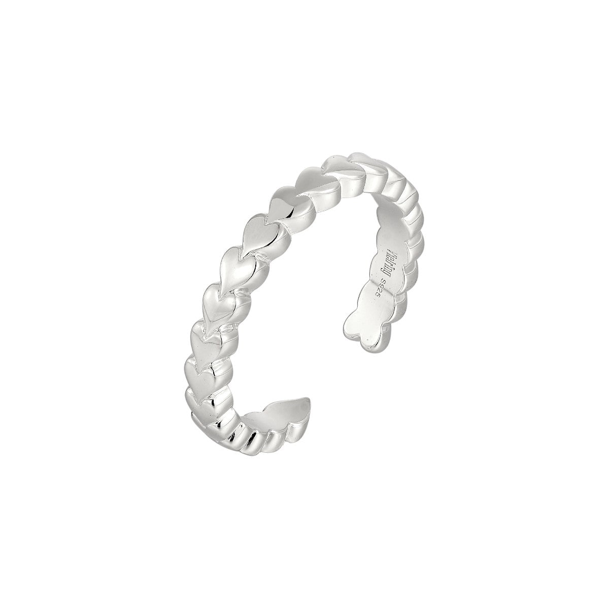 Vielring - Herzen Ring - 925 Silber - Silber