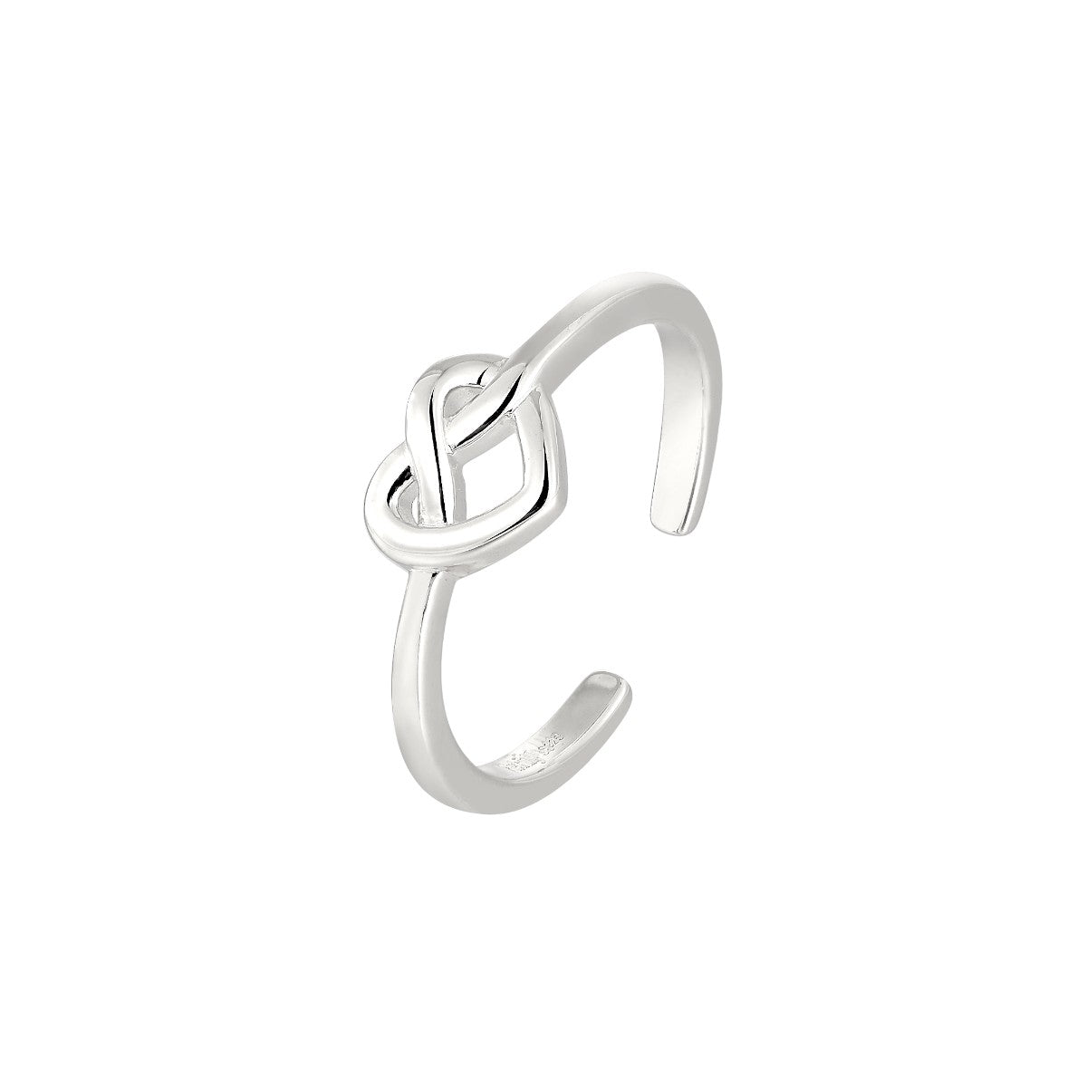 Vielring - Unendlicher Herz Ring - 925 Silber - Silber