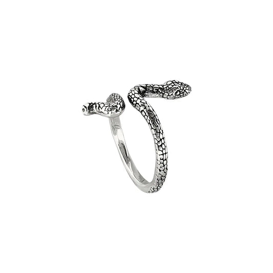 Vielring - Schlangenring - 925 Silber - Silber-Vintage / Kupfer