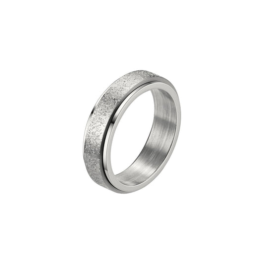 Vielring - Matter Klassischer Drehbarer Ring - Edelstahl - Silber / 16 mm - US 6