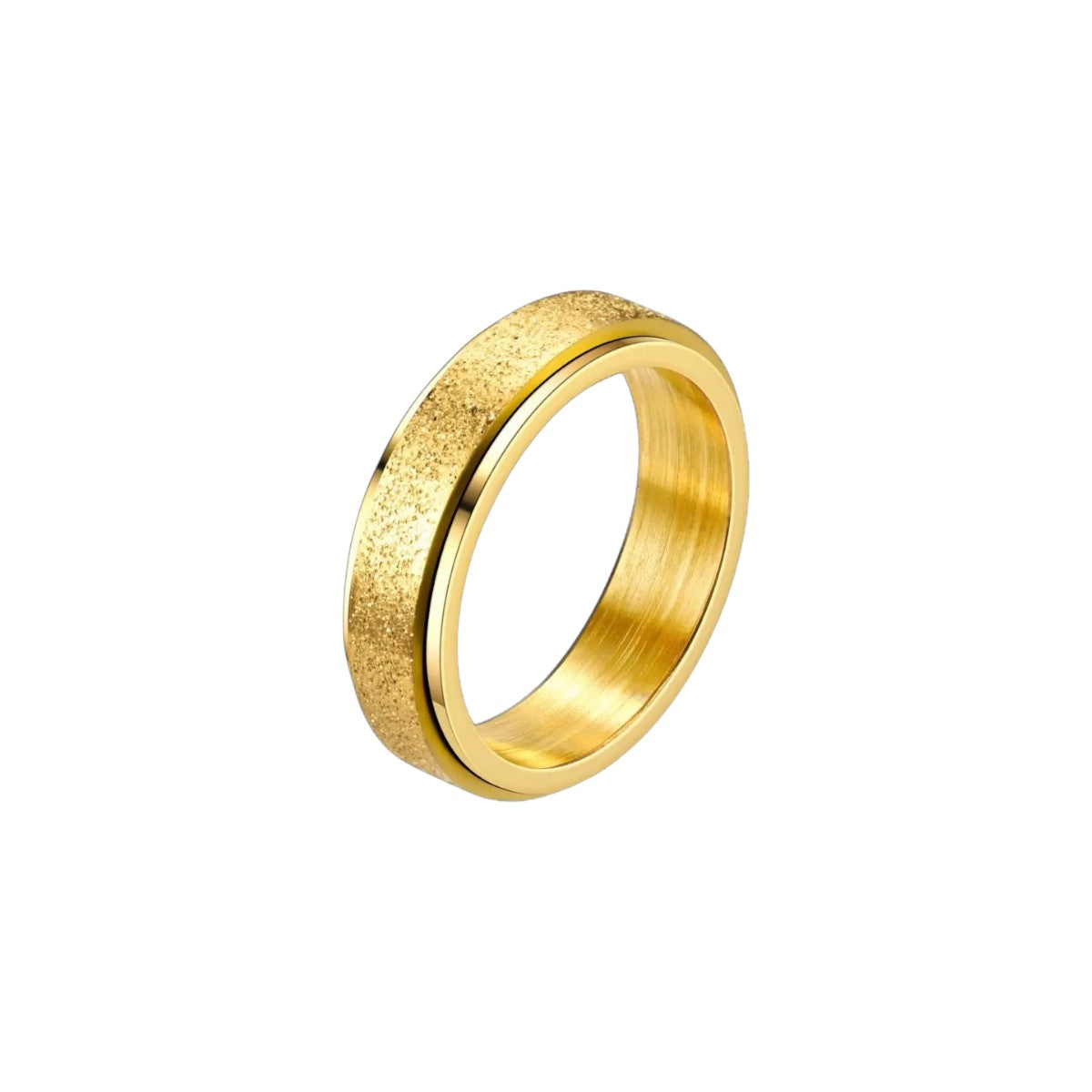 Vielring - Matter Klassischer Drehbarer Ring - Edelstahl - Gold / 16 mm - US 6
