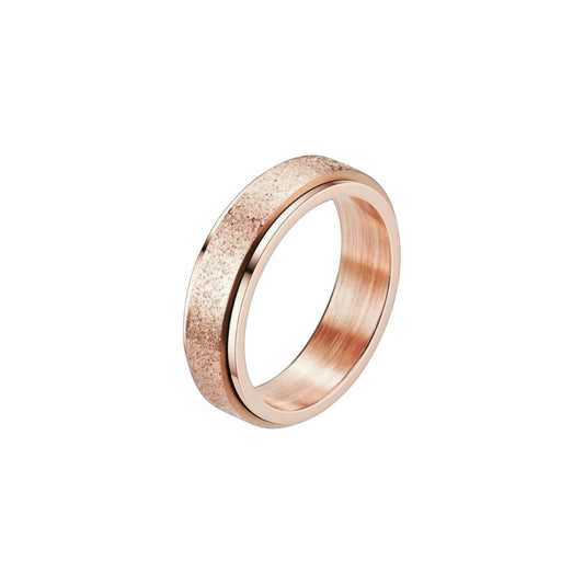 Vielring - Matter Klassischer Drehbarer Ring - Edelstahl - Roségold / 16 mm - US 6