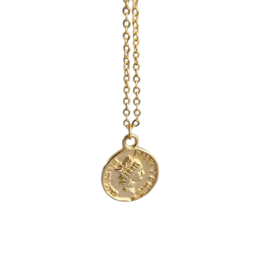 Coin pendant necklace - 925 silver