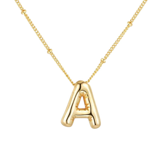 Vielring - Ballonkette mit Buchstabe - Edelstahl - Gold / A