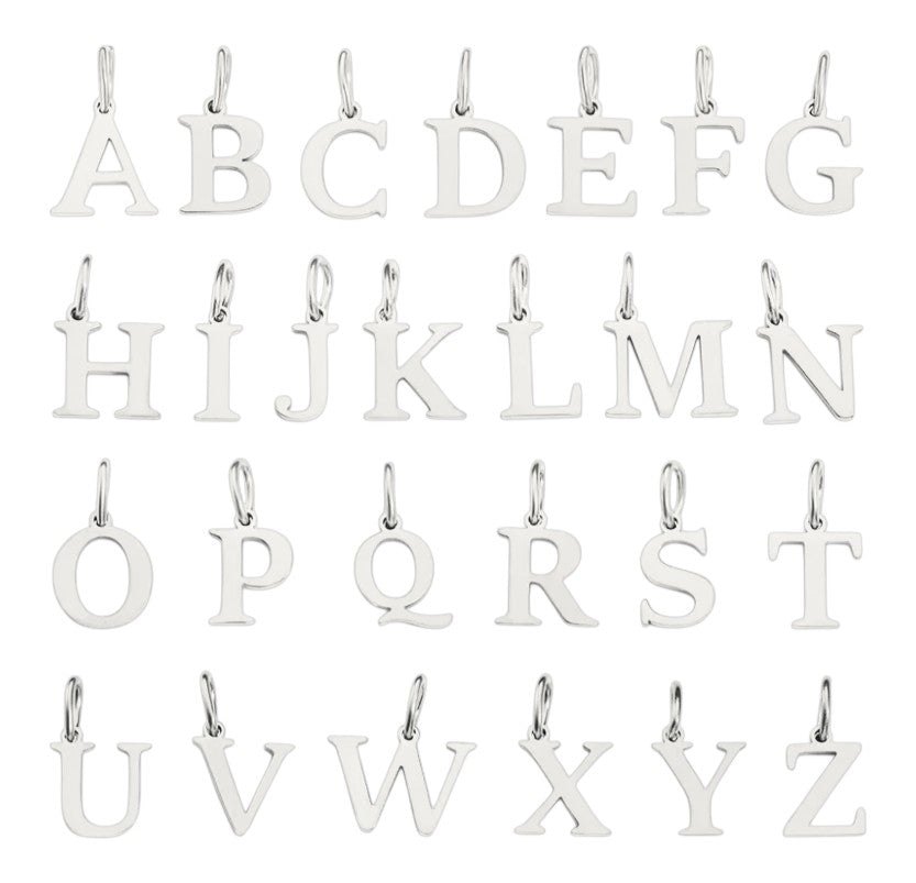 Vielring - Armband-Initial-Anhänger • 925 Sterling Silber #1 - Silber / A