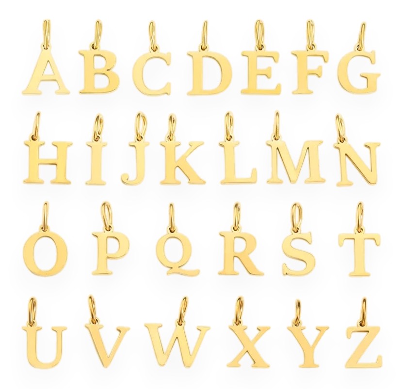 Bracelet initial pendant • 925 Sterling Silver #1