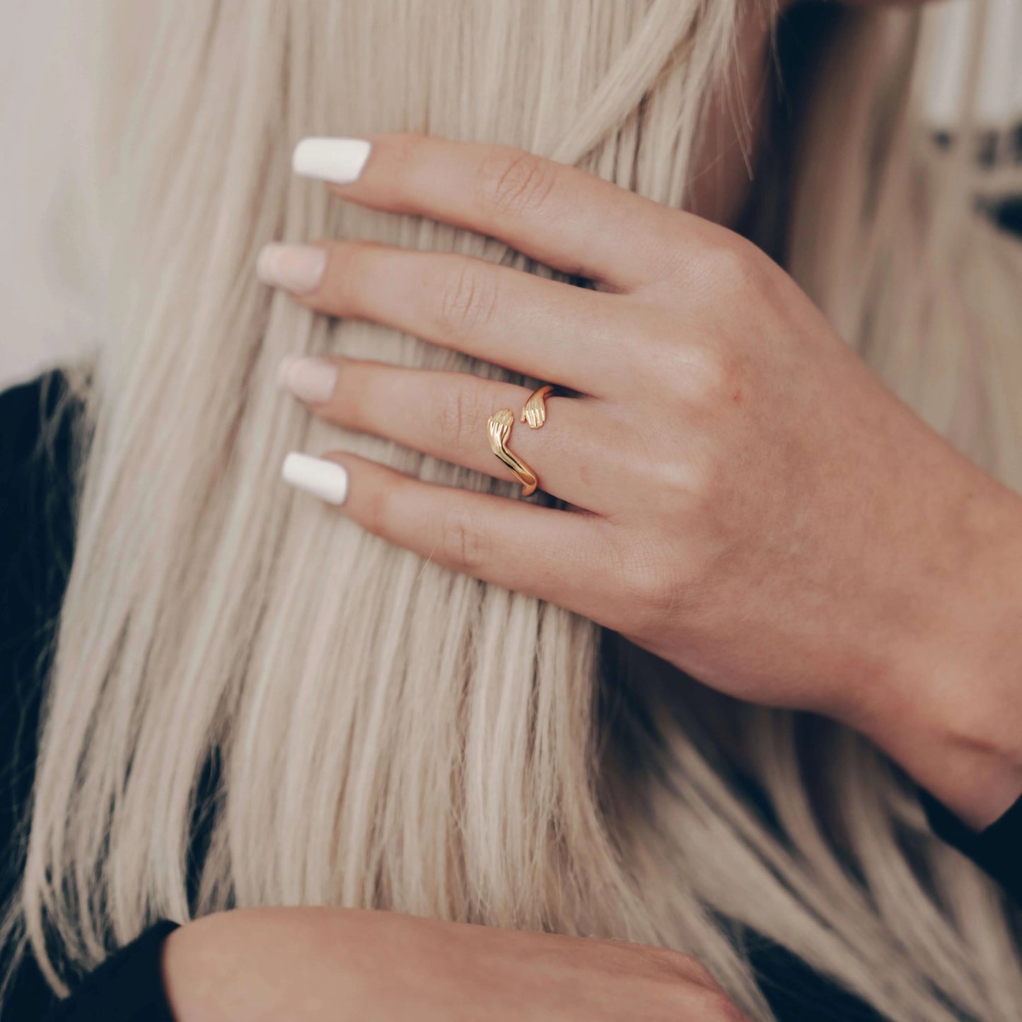 Vielring - Offener Umarmungsring Stärke - 925 Silber - Silber / Kupfer