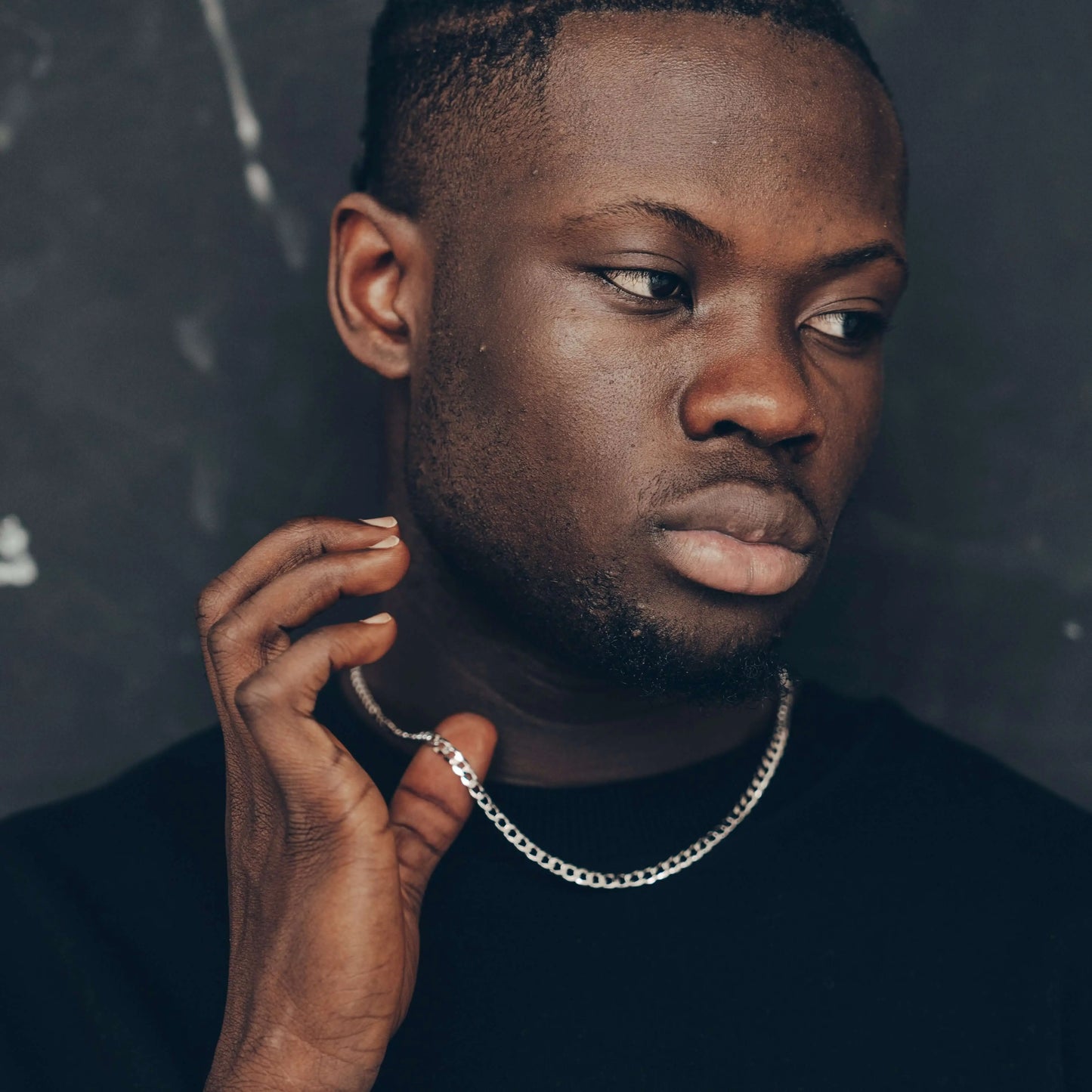 Vielring - Panzerkette flach 5mm - 925 Silber - Silber / 45 cm