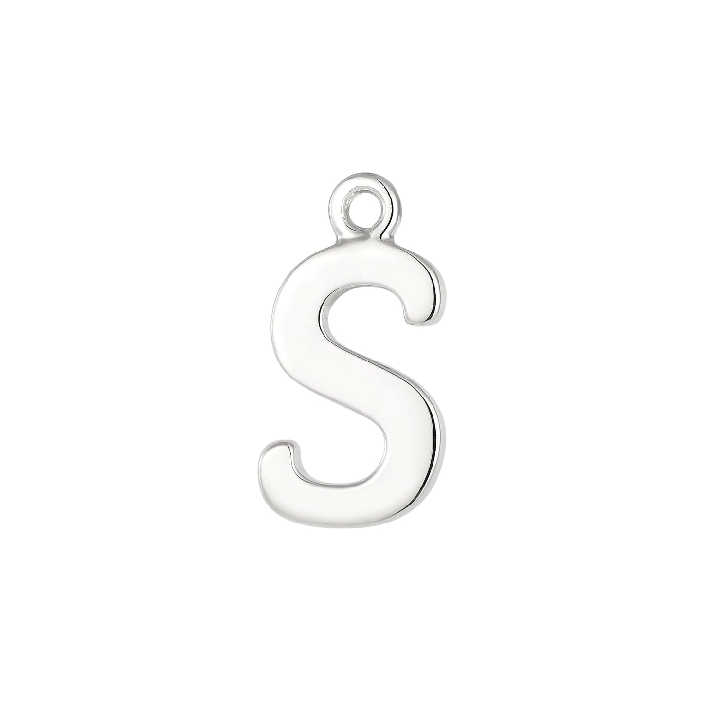 Vielring - Buchstaben Charm Abgerundet - 925 Silber - Silber