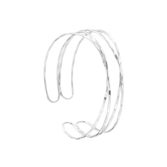 Vielring - Mehrreihiger Kreuzender Oberarmreifen - Steel - Silber