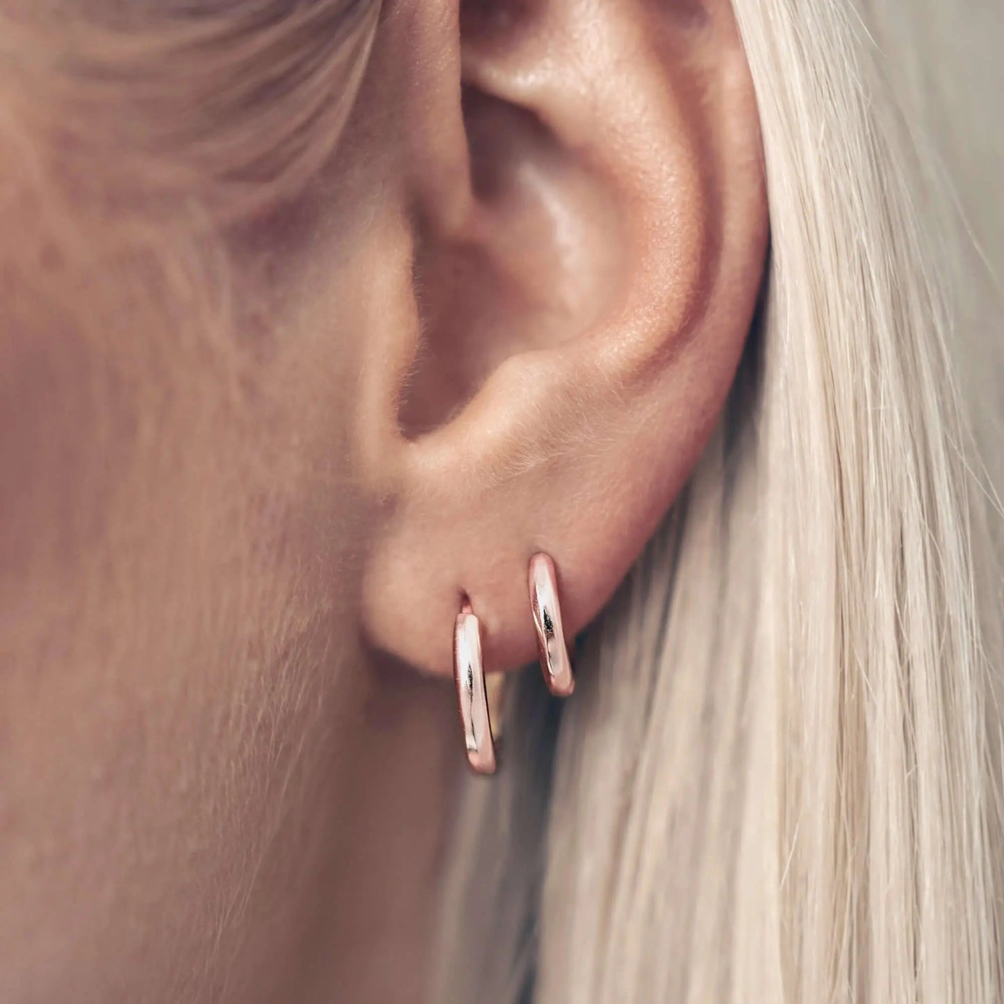 Vielring - Zierliche Creolen 1,8 mm Dicke - 925 Silber - Gold / 10 mm / Einzeln