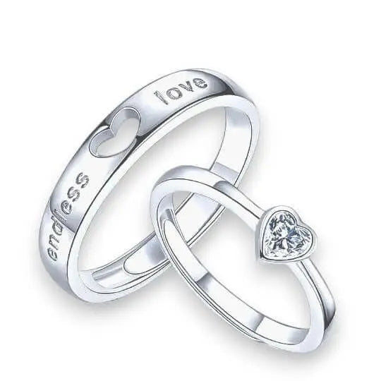 Vielring - Endless Love Paar Ringe Silber 925 • Paar Ringe - Silber / Kupfer