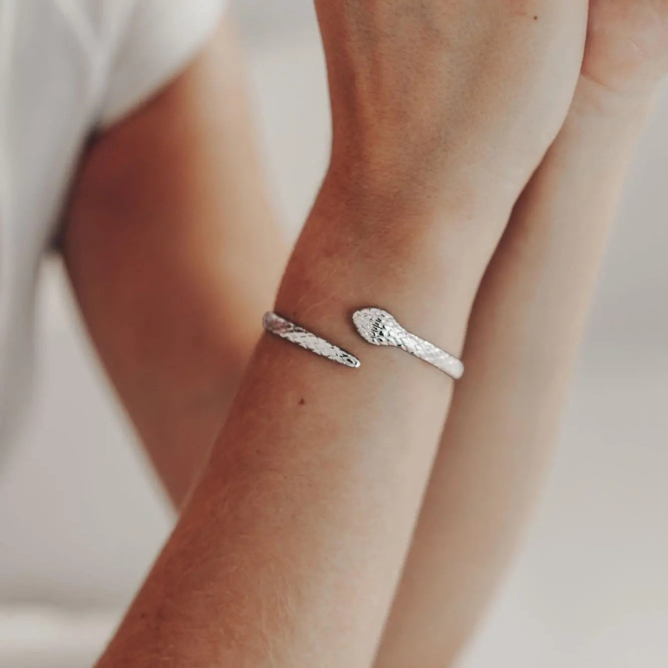 Vielring - Schlangen Armreifen - Edelstahl - Gold