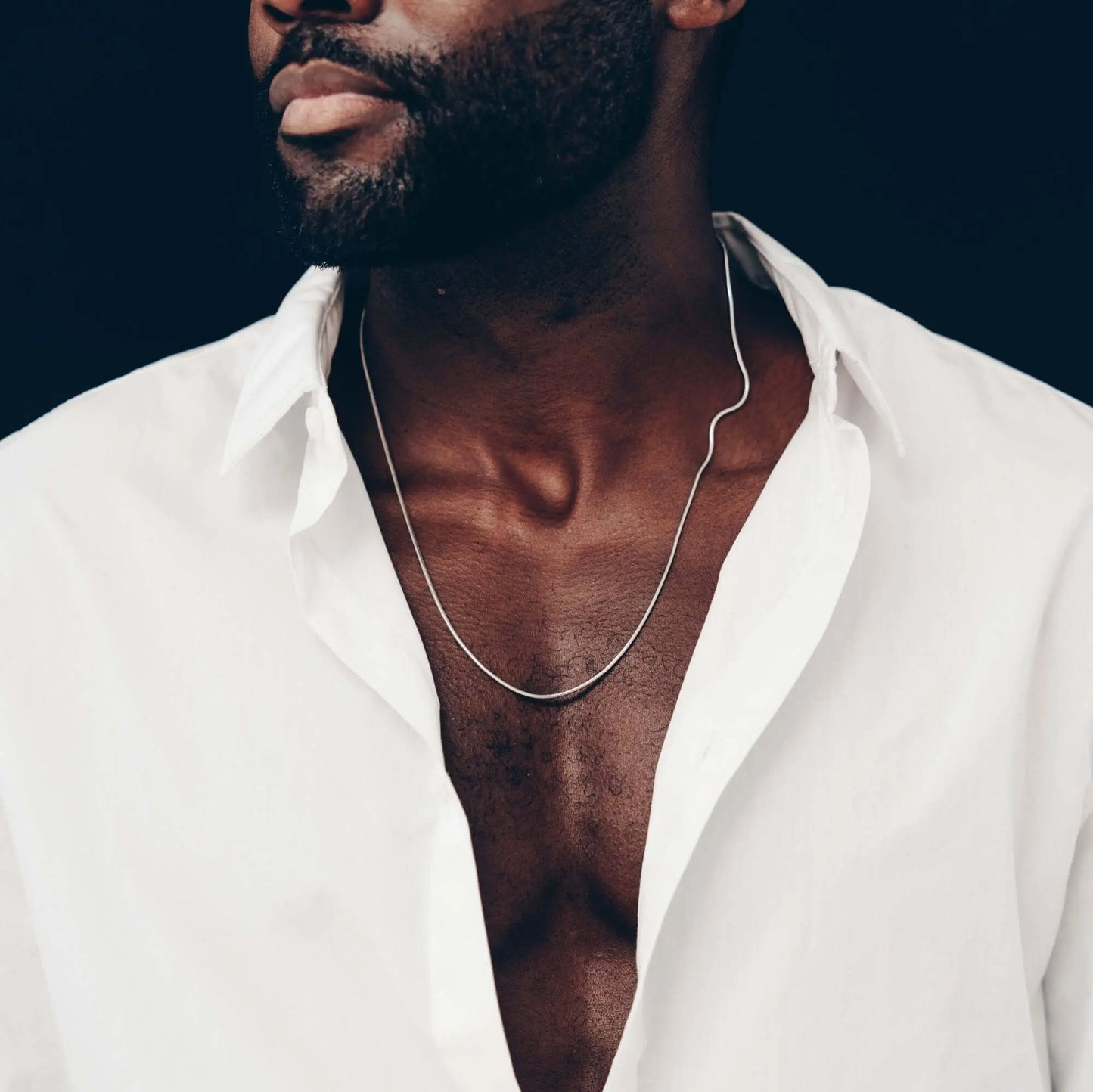 Vielring - Quadratische Halskette 1,5 mm - 925 Silber - Silber / 50 cm