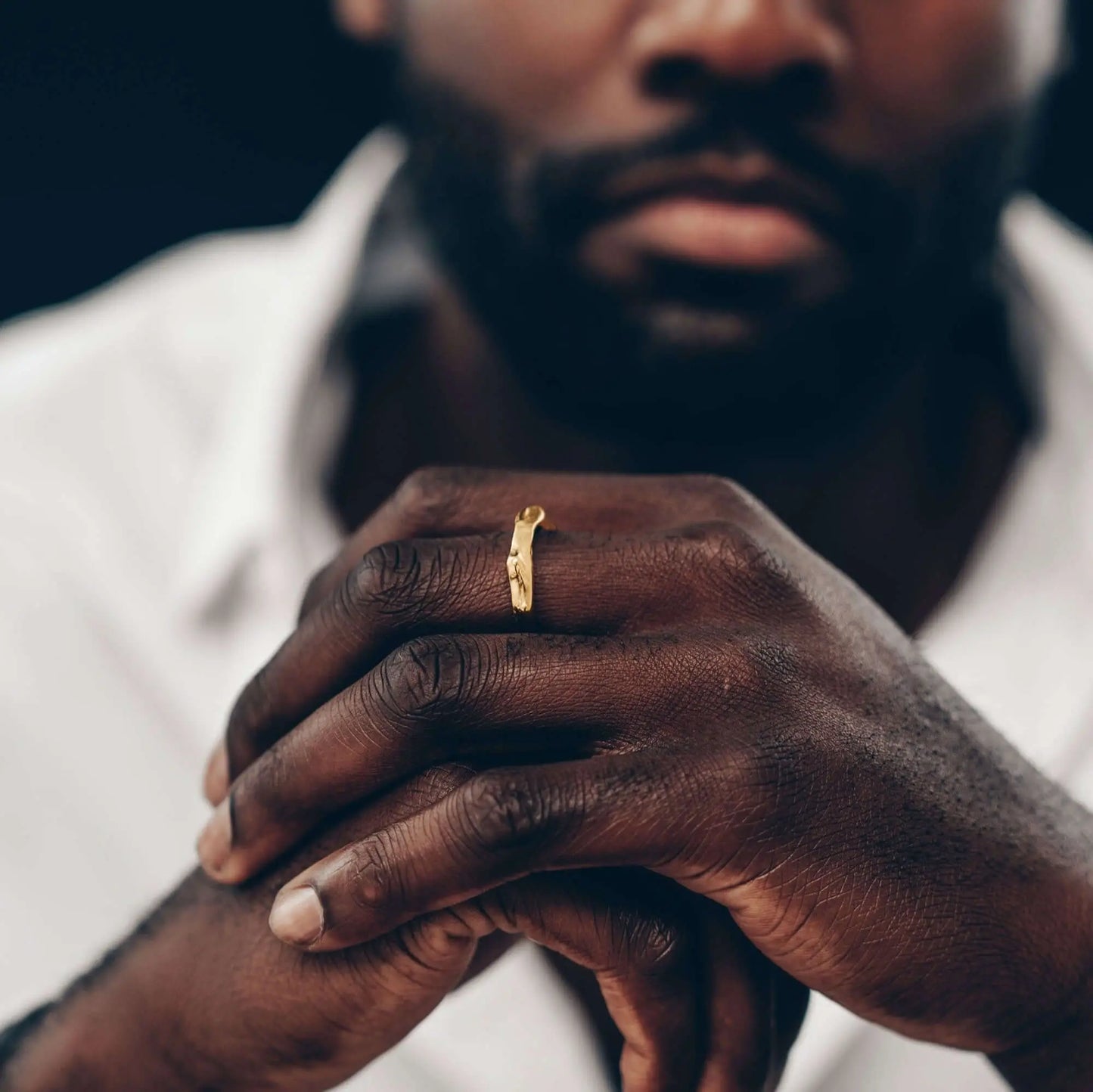 Vielring - Strukturierter Ring - 925 Silber - Silber