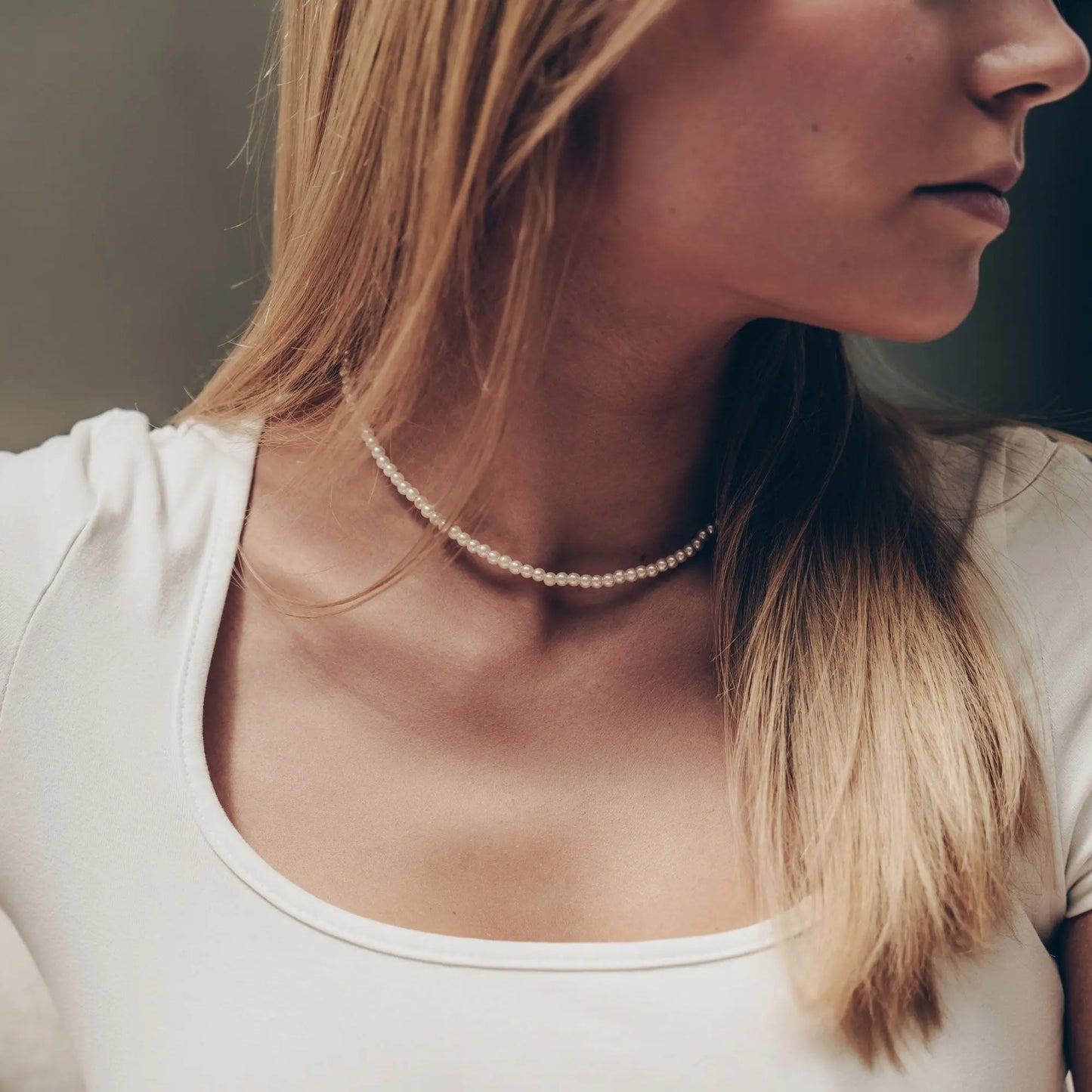 Vielring - Filigrane Runde Perlen Halskette - Edelstahl - Gold / 33 + 7 cm