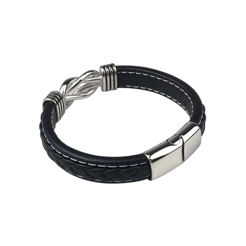 "An meinen Sohn" Herren Knoten Lederarmband