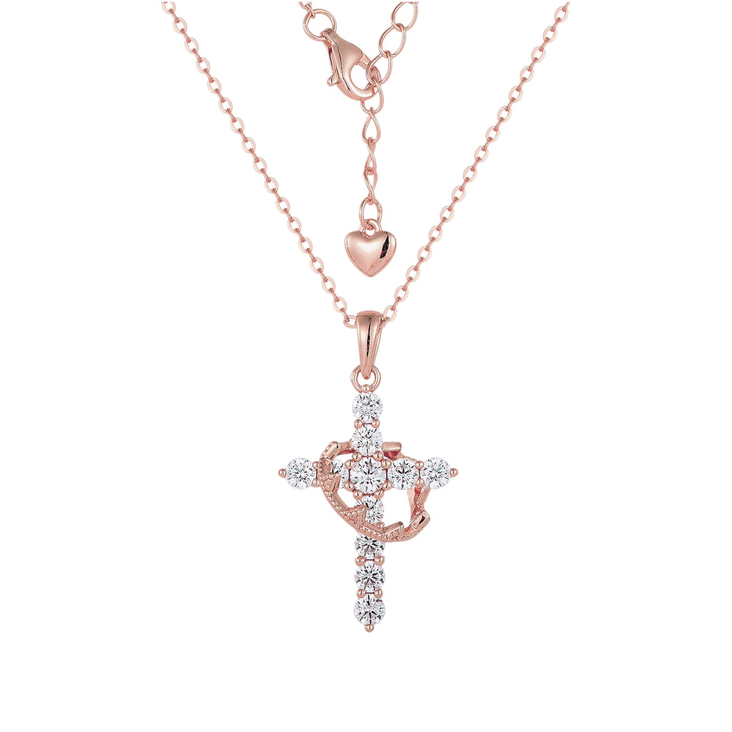 Square Zirconia Necklace - 925 Silver