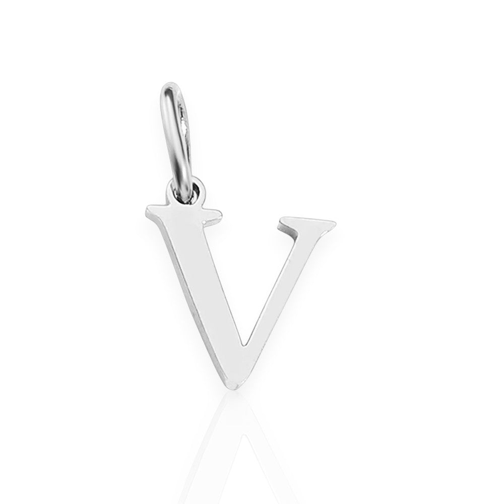 Vielring - Armband-Initial-Anhänger • 925 Sterling Silber #1 - Silber / V