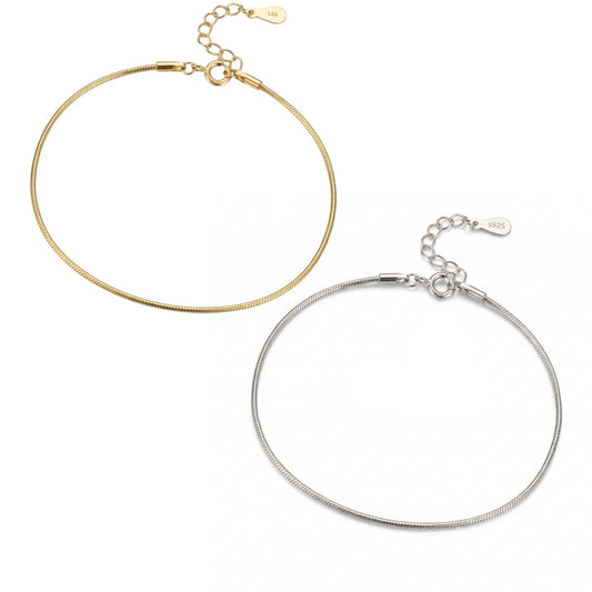 Vielring - Seil Partnerarmband 2 Stück - 925 Silber - Gold & Silber