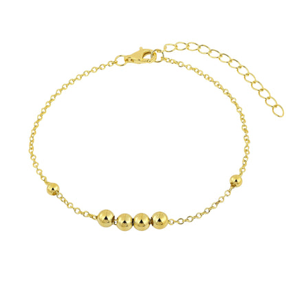 Vielring - Perlen Anti-Stress-Armband – 925 Silber - Gold