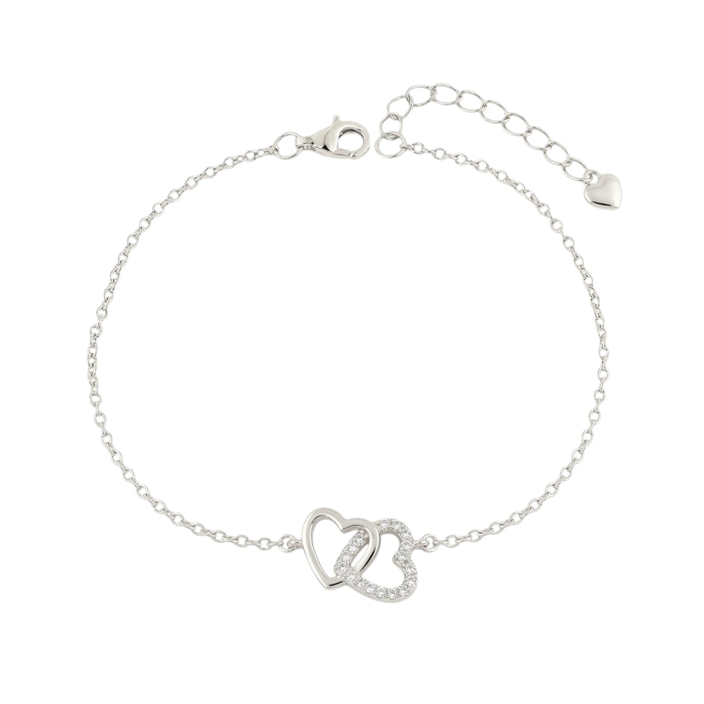 Vielring - Verbundene Herzen Armband - 925 Silber - Silber