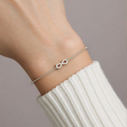 Vielring - Endless Armband mit Zirkonia Steinen - 925 Silber - Gold