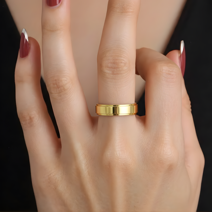 Glatter Anti-Stress-Ring - Edelstahl