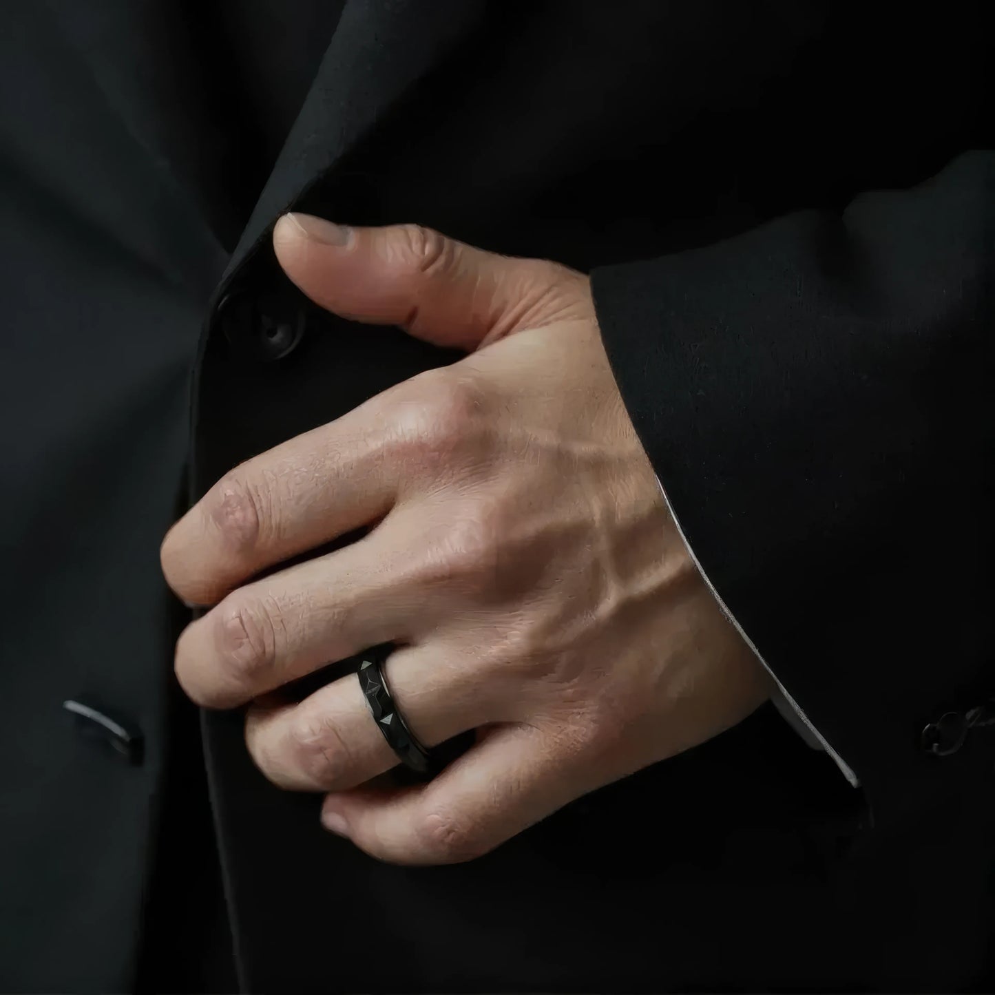 Gebogener Anti-Stress-Ring – Edelstahl