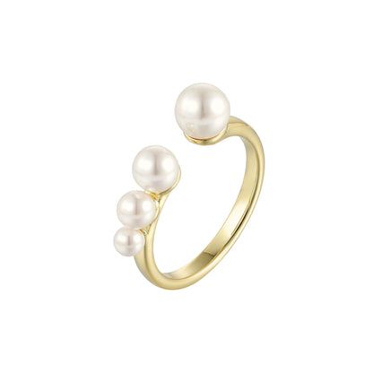 Ring mit Süßwasserperlen - 925 Silber