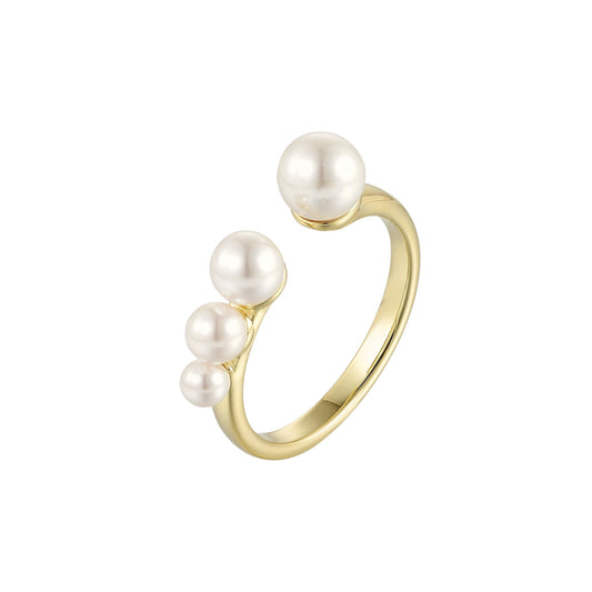 Ring mit Süßwasserperlen - 925 Silber