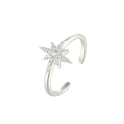 Stern Zirkonia Ring - 925 Silber