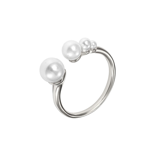 Vielring - Ring mit Süßwasserperlen - 925 Silber - Silber