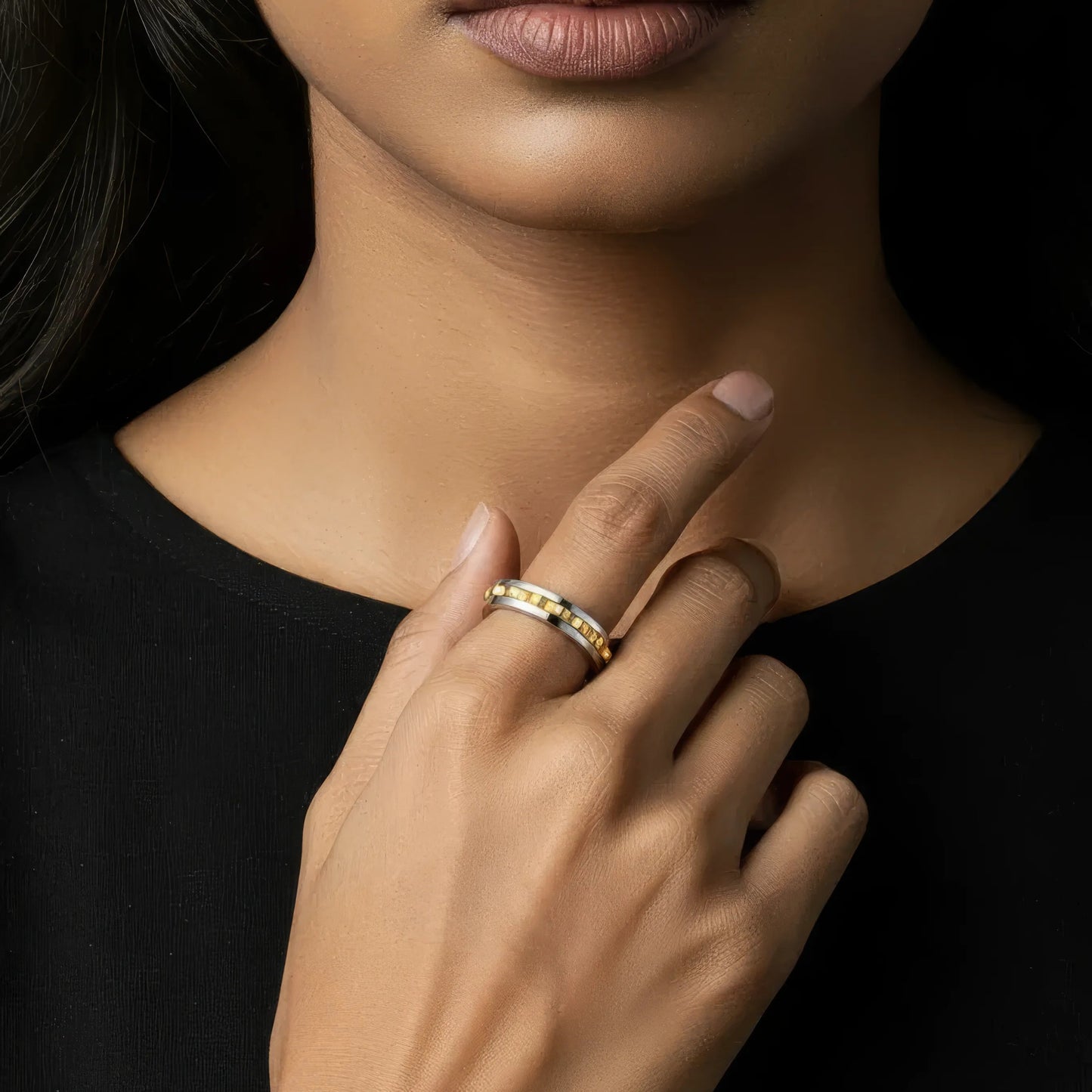 Vielring - Dünner Zahnrad Anti-Stress-Ring – Edelstahl - Gold / 49 | ø15.6