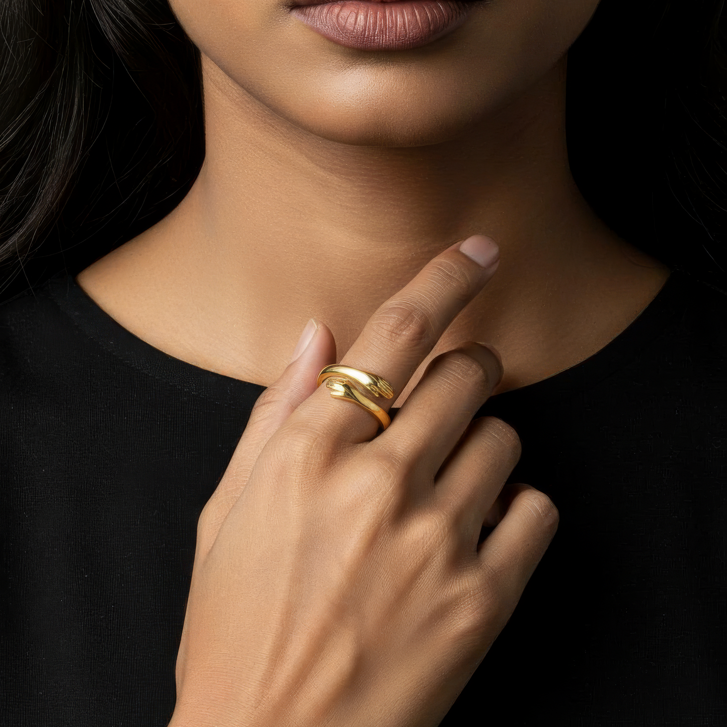 Open hug ring love - 925 silver