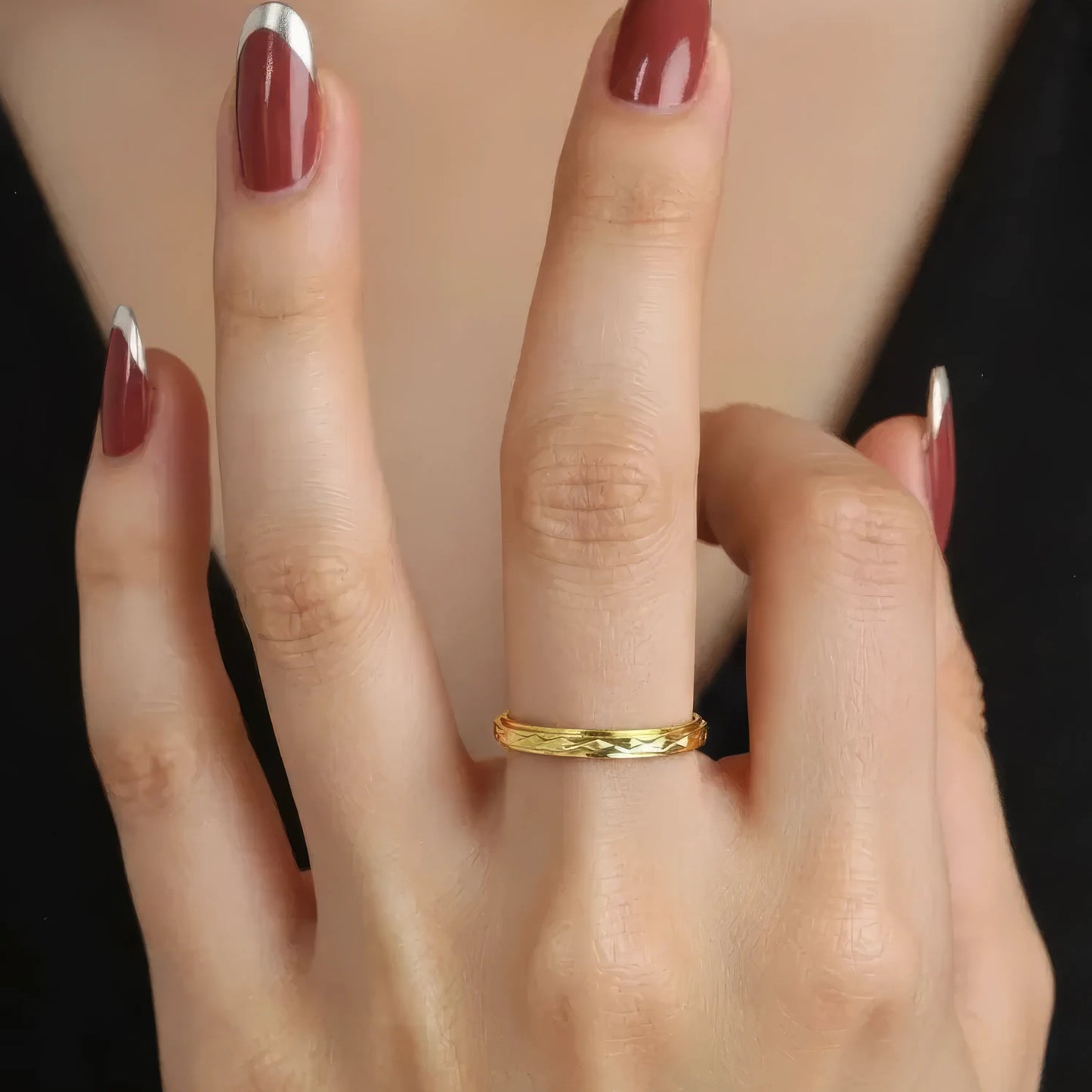 Gitter Anti-Stress-Ring – Edelstahl