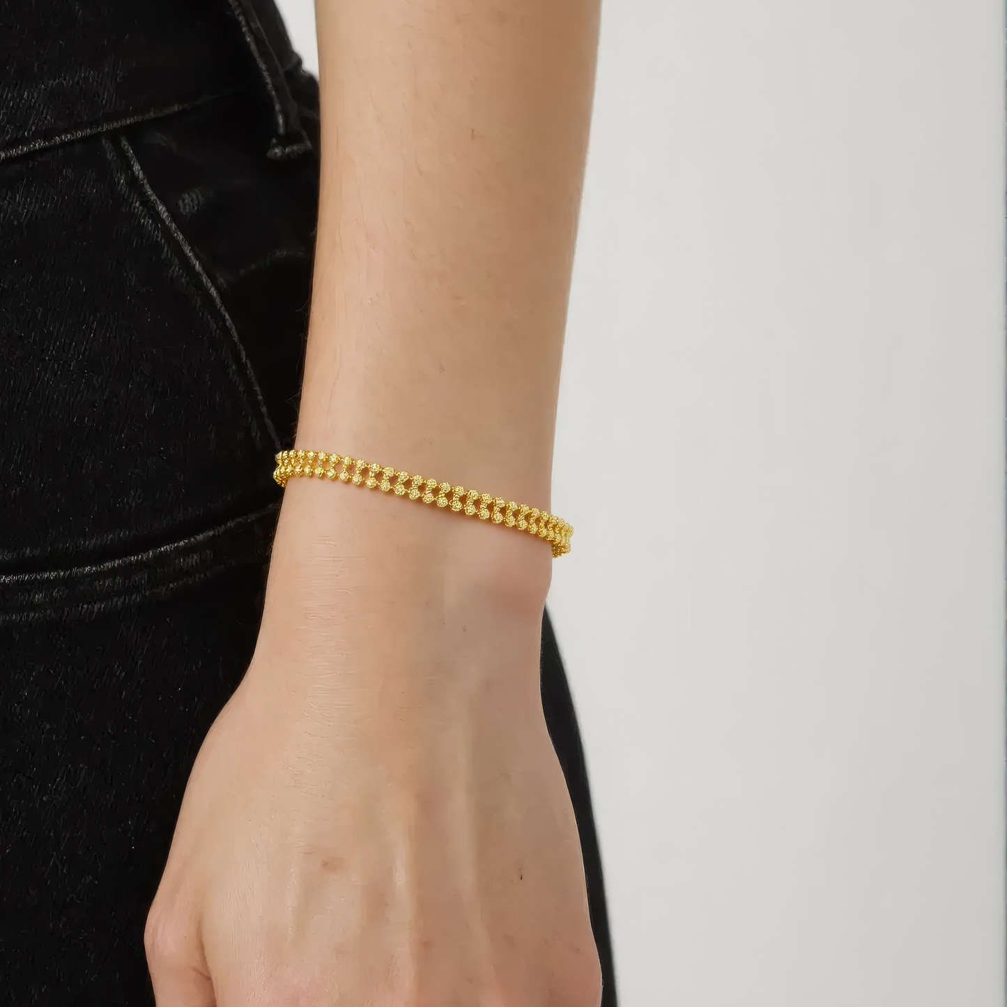 Doppeltes Kugel Armband - 925 Silber